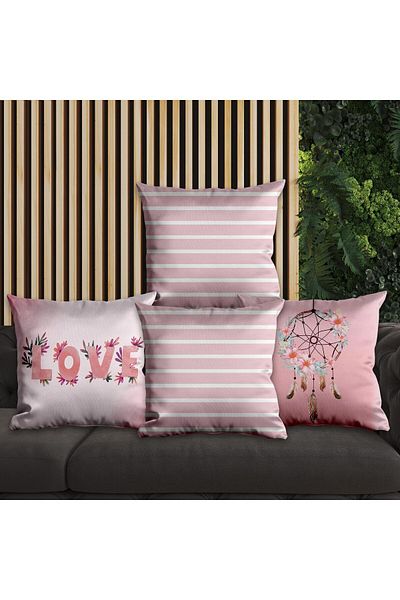 EJOYA 45cm Love Design 4-piece Pillow and Throw Pillow Set - 113644