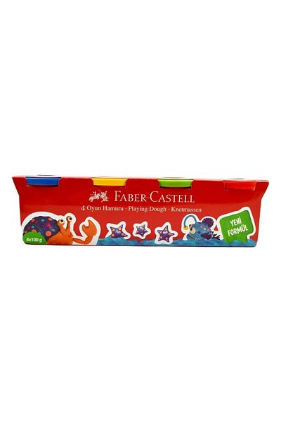 Faber Castell Faber-castell Play Dough 4 Colors 100 G Classic Colors (361543)