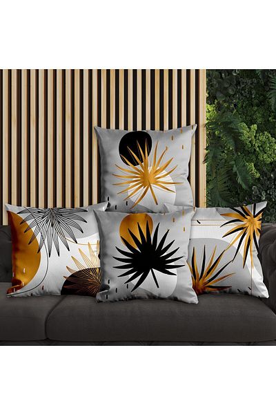EJOYA 45cm Floral Design 4-piece Pillow and Throw Pillow Set - 113832