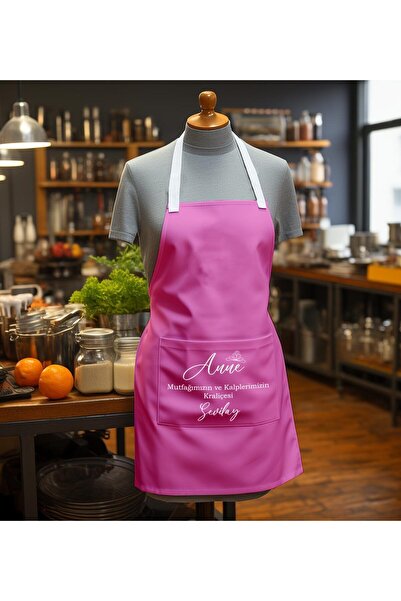 EJOYA Kişiye Özel İsimli Mutfağın ve Kalplerimizin Kraliçesi Mutfak Önlüğü 113138