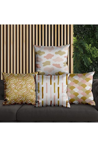 EJOYA Modern Designed 4-Piece Pillow and Throw Pillow Case 45cm