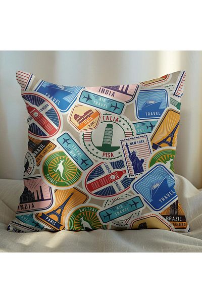 EJOYA 45cm Traveler Designed Set of 2 Pillows and Throw Pillows - 113547