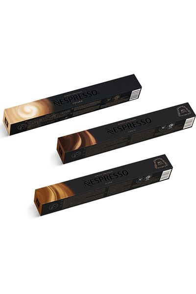 Nespresso Barista Creations Series Chiaro, Scuro and Corto Capsule Coffee 10 Pieces Set of 3