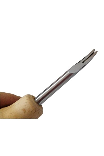 srtfootcare Ahşap Saplı Çapak Alma Bıçağı Linör 0,8-1 Mm Deri El Aleti