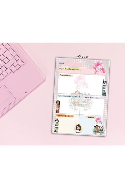 Fatofotofan Lilac Home Themed Daily Memopad