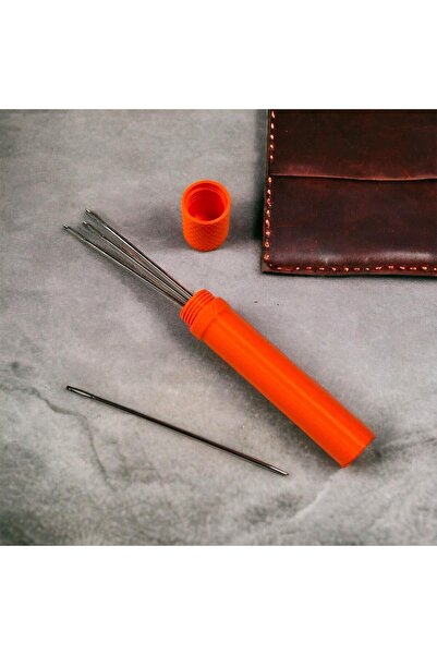 srtfootcare علبة إبرة بلاستيكية من LeMood'O قطعة واحدة من الأدوات الجلدية الي...