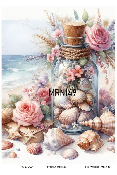 LİNEART Brass Patterned Lineart Decopage Paper - La-Mrn149
