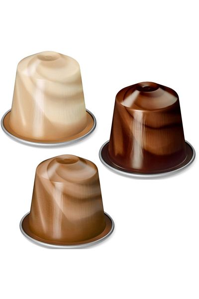 Nespresso Barista Creations Series Chiaro, Scuro and Corto Capsule Coffee 10 Pieces Set of 3