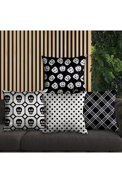 EJOYA Set de perne liniare din 4 piese - interior și husă de pernă 45 cm 113793