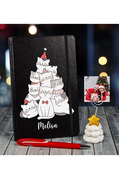 EJOYA Yeni Yıla Özel Defter Kalem Ve Fotoğraflı Çam Ağacı Notluk Hediye Seti 91093