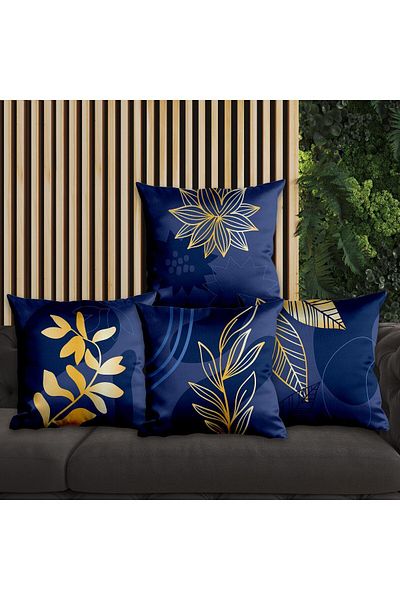 EJOYA 45cm Floral Design Pillow and Throw Pillow Set - Pack of 4 113755