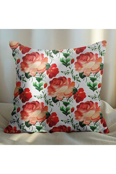 EJOYA Rose Design 2-piece Pillow and Throw Pillow Set - 45cm 113579