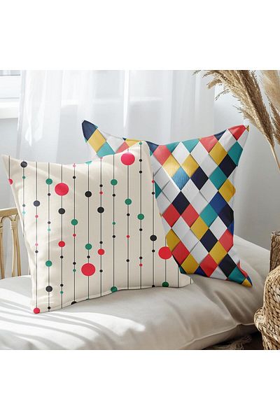 EJOYA 45cm Modern Design 2-piece Pillow and Throw Pillow Set - 113541