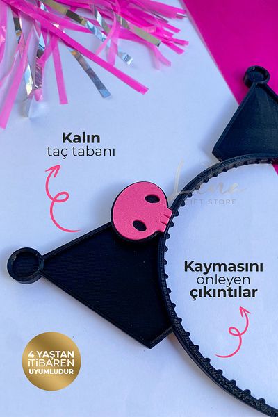 Lena Gift Store تاج الشعر سانريو كورومي - دبوس الشعر (تاج كورومي)