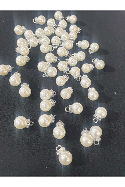 ESRA ŞELEM 10 mm Stone Ring Pearl Beads 25 buc. Accesorii pentru realizarea d...