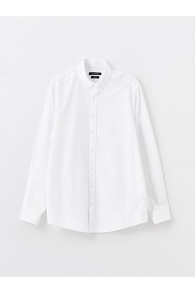 LC Waikiki Ανδρικό πουκάμισο - Slim Fit, Μακρυμάνικο, Dobby