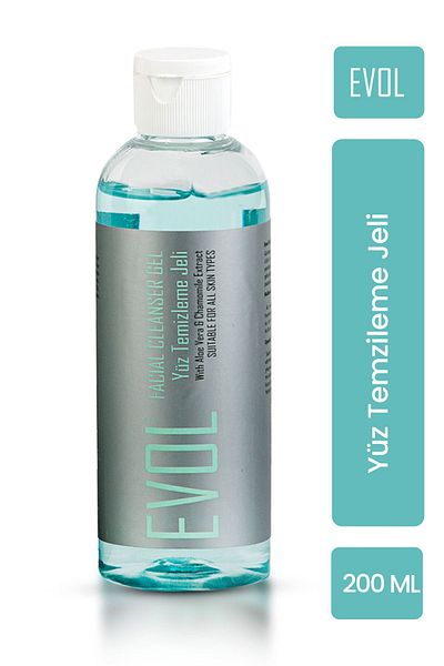 EVOL Rinse Facial Cleansing Gel for Sensitive Normal Skin and Oily Acne Prone Skin 200 ml
