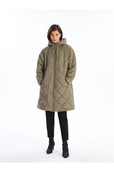 LC Waikiki Gesteppter Puffermantel für Damen mit Kapuze