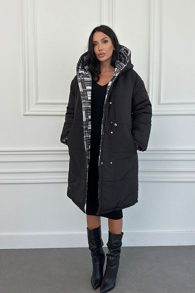 Weyeze Palton puf lung cu glugă reversibilă AD-K50458LNW