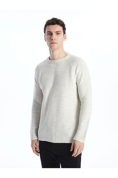 LC Waikiki Langarm-Strickpullover für Herren mit Rundhalsausschnitt – W3ı420z8