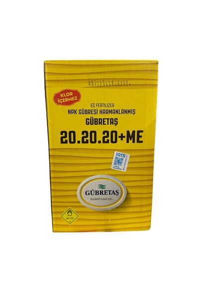 DZÜ DEMİRLER TARIM GÜBRETAŞ 20 20 20 Npk Gübresi 1 Kg, Azot, Fosfor, Potasyum Me, Orijinal Paket