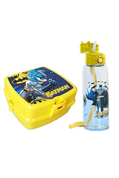 Mashotrend Batman Yemek Kabı + 500 Ml Suluk Batman Beslenme Kabı - Lisanslı B...