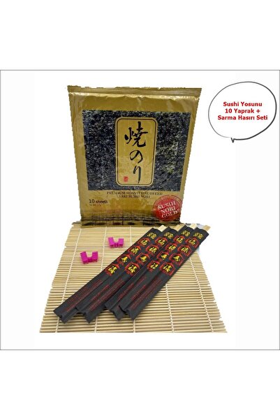 SEA FOOD Seafood Sushi Yosunu Yaki Sushi Nori Gold Premium 10 Yaprak + Sarma ...