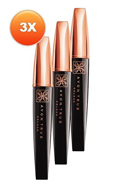 AVON ماسكارا طويلة مغذية 7 ملمجموعة ثلاثية سوداء
