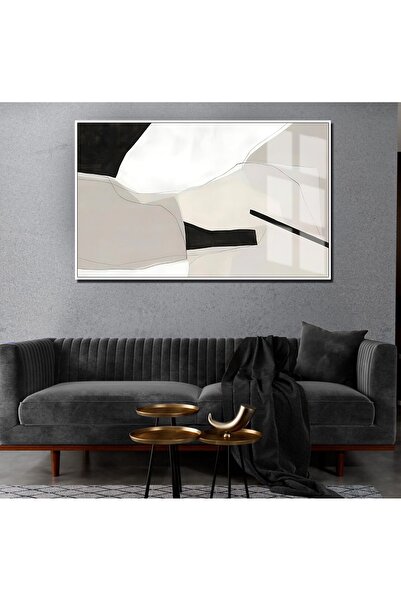 Harikabirev HARİKABİREV | FORMĂ ABSTRACTĂ ANTRACIT GREY-NEGRU-CREMĂ 2 | TABLA...