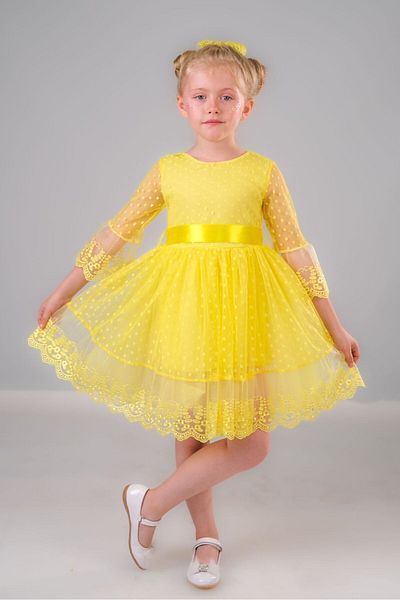 KT PERA BABY Girl's Lace Polka Dot Evening Dress - E.t.ç Baby