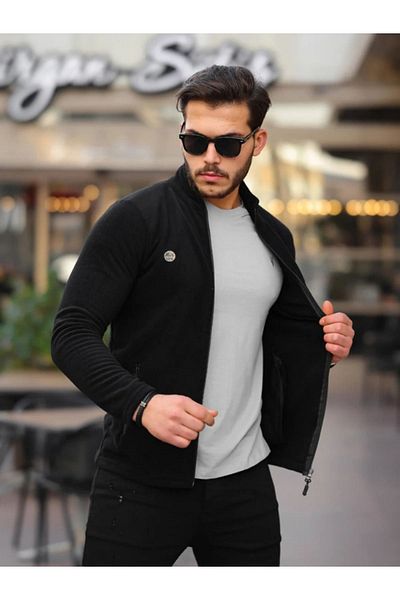 LUSSOLİFE Thick Fleece Men's Jacket - Zippered