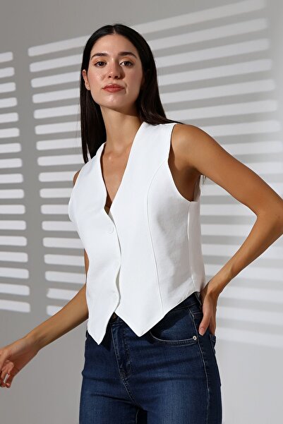 Butik Beyza Lined Linen Vest