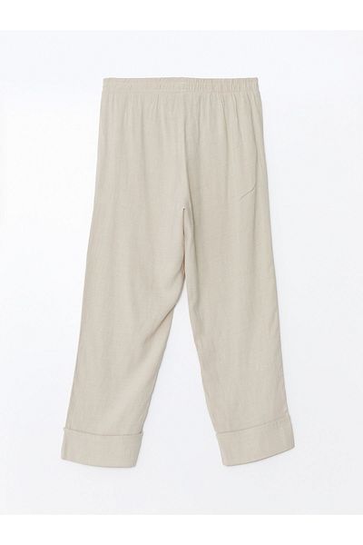 LC Waikiki Umstandshose in Karottenform aus Leinenmischung – elastische Taille