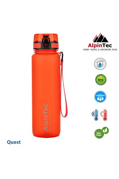 AlpinTec 1000 ML Orange Tritan Water Bottle - 28 cm