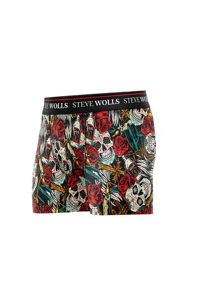 Steve Wolls Men's Rose Patterned Single Digital Print Boxers - 1014