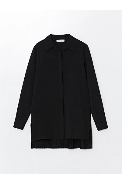 LC Waikiki LCWAIKIKI Classic Ekru Düz Uzun Kollu Aerobin Kadın Gömlek