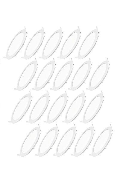 qenos Slım Led Panel 18 Watt 6500 K Beyaz Işık Sıva Altı Spot Armatür – 20'li...