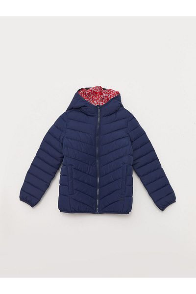 LC Waikiki Basic Pufferjacke mit Kapuze für Mädchen