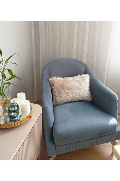 YILMAZHOME غطاء وسادة مستطيل من القطيفة - (30 × 50 عظمة)