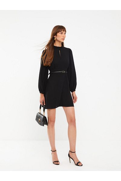 LC Waikiki Stand Collar Long Sleeve Women's Dress