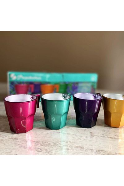 Paşabahçe Sava Home Casablanca Tropic 4-Pack Espresso Coffee Cup