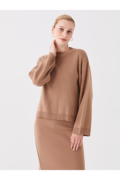 LC Waikiki Pulover de damă, cu mânecă lungă, cu guler rotund