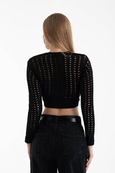 Hiccup Μακρυμάνικη μπλούζα με λαιμόκοψη V με σχισμή