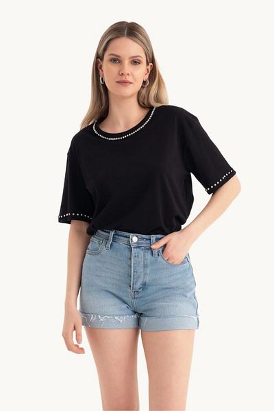 Hiccup Πέτρινο μπλουζάκι με λαιμόκοψη Oversize