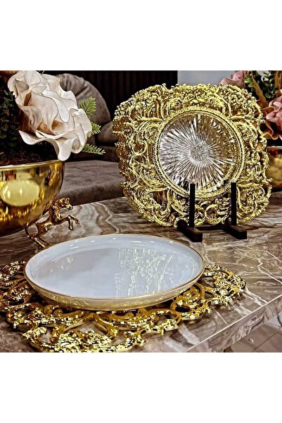 MEYLACO Sunumluk 6'lı Kare Supla Cam Görünümlü 1.Kalite Sert Plastik 30x30