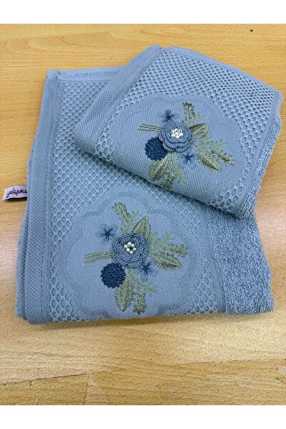 TUTUYA TEXTIL Nakışlı 3 Boyutlu Analı Kızlı Pamuklu havlu