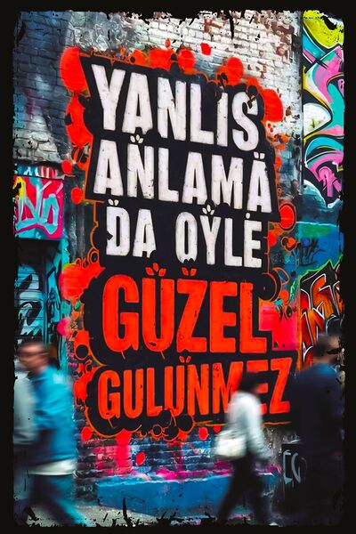 Hayal Poster Yanlış Anlamada Öyle Güzel Gülünmez Retro Ahşap Poster (20x30)