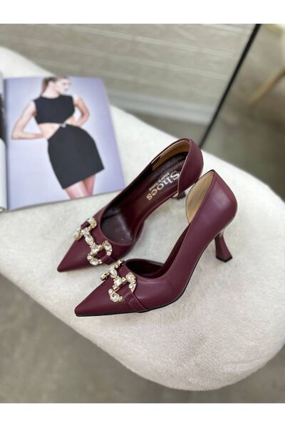 Elmas 8cm Thin Heeled Stiletto Women's Shoes - Material