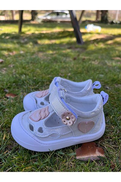 NİNO BEBE Nino Genuine Leather Orthopedic First Step Sandals for Baby Girl