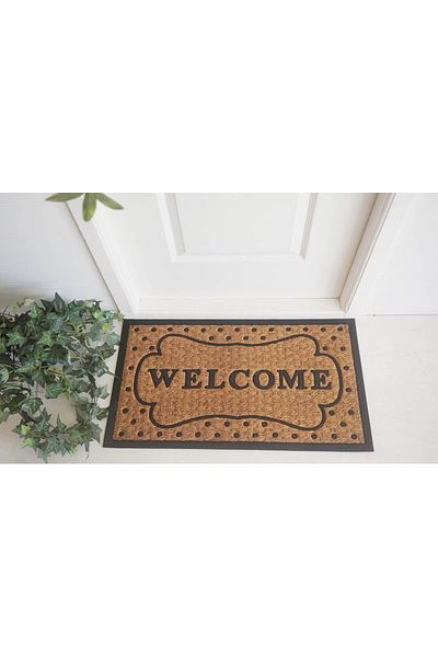 ORCHID MOULDED PANAMA NATURAL DOORMAT 45X75 CM